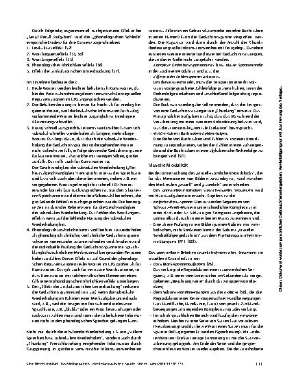 Vorschauseite 5: Das Arbeitsgedächtnis – eine Bestandsaufnahme