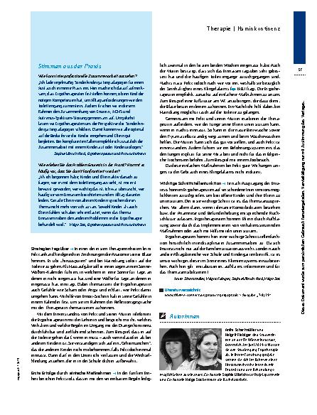 Vorschauseite 4: Das große Problem mit dem kleinen Geschäft – Kinder mit Enuresis in der Ergotherapie