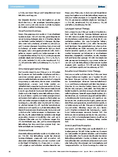 Vorschauseite 3: Evidenzbasierte Stimmtherapieprogramme bei Dysphonien: eine Literaturstudie