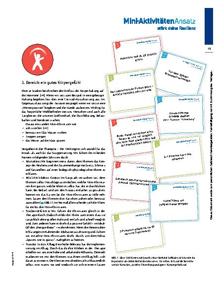 Vorschauseite 4: Das tut gut – Mini-AktivitätenAnsatz