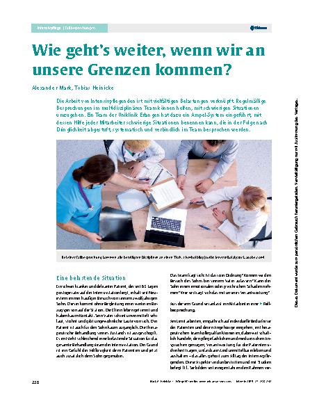 Vorschauseite 1: Wie geht’s weiter, wenn wir an unsere Grenzen kommen?