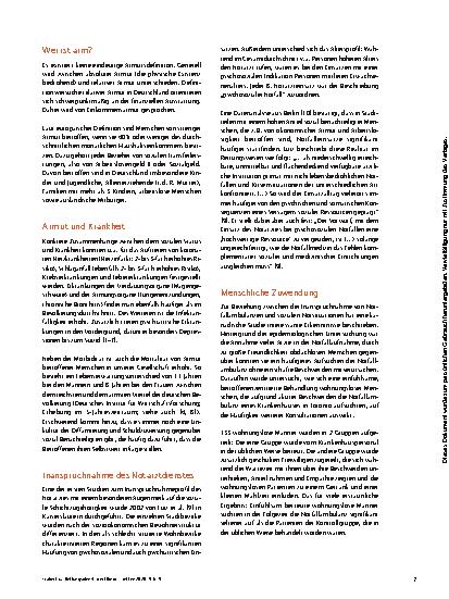 Vorschauseite 2: Rettungsdienst, der Libero – Armut und soziale Not