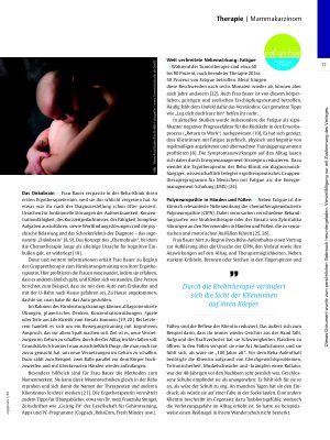 Vorschauseite 4: Lebensqualität in allen Stadien – Ergotherapie bei Mammakarzinom
