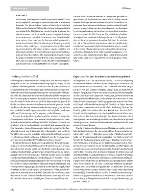 Vorschauseite 2: Variablendefinition in fallbezogenen Krankenhausabrechnungsdaten – Fallstricke und Lösungsmöglichkeiten