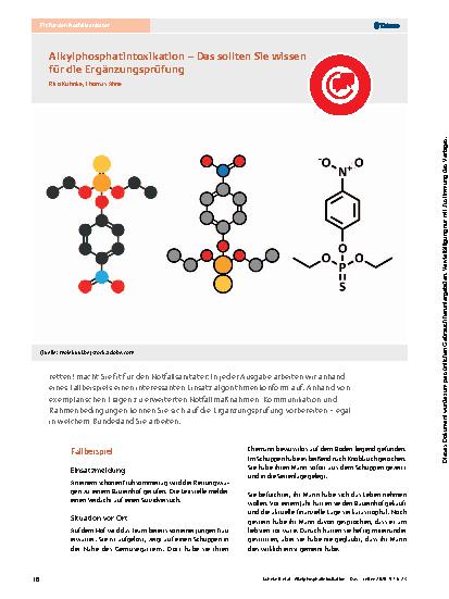 Vorschauseite 1: Alkylphosphatintoxikation – Das sollten Sie wissen für die Ergänzungsprüfung