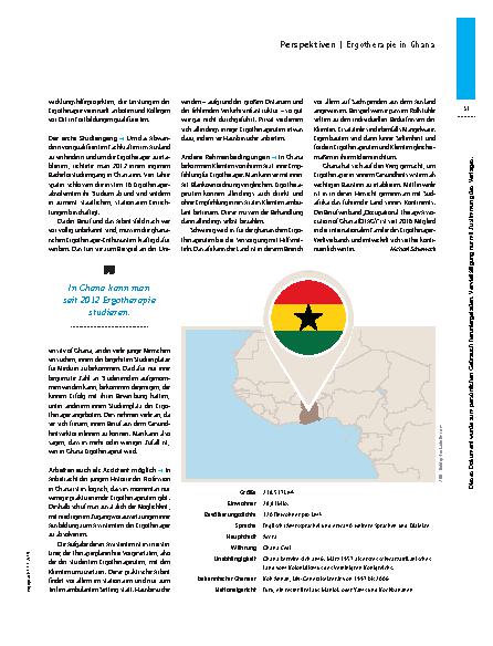Vorschauseite 2: Wo man durch Zufall Ergo wird – Ergotherapie in Ghana