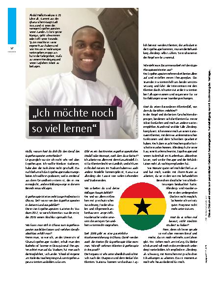 Vorschauseite 3: Wo man durch Zufall Ergo wird – Ergotherapie in Ghana