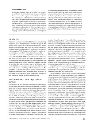 Vorschauseite 2: Data from Population-based Cancer Registration for Secondary Data Analysis: Methodological Challenges and Perspectives