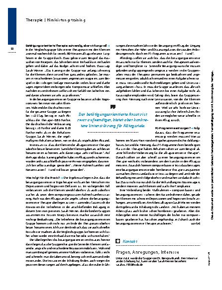 Vorschauseite 3: Realität schlägt Virtualität – Hirnleistungstraining