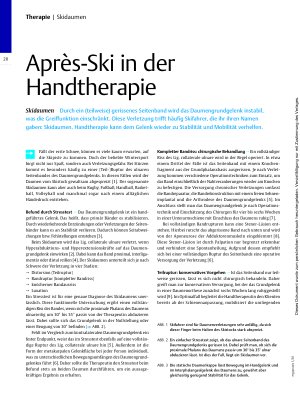 Vorschauseite 1: Après-Ski in der Handtherapie – Skidaumen