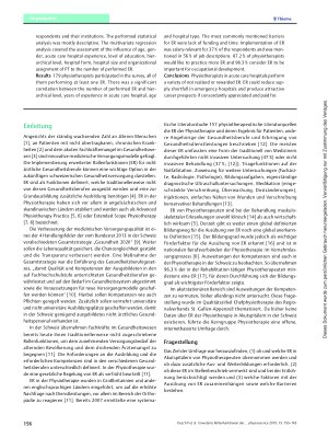 Vorschauseite 2: Erweiterte Rollenfunktionen der Physiotherapie im Akutkrankenhaus – Umfrage unter Physiotherapeuten der Ostschweiz
