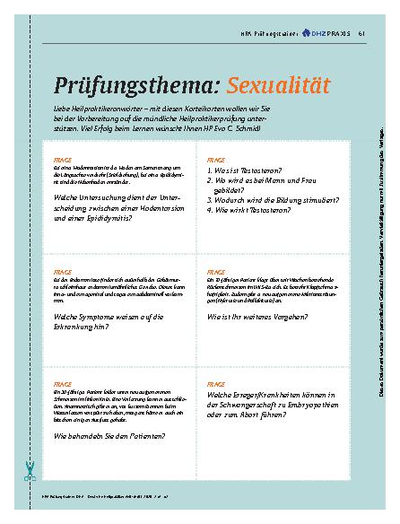 Vorschauseite 1: Prüfungsthema: Sexualität