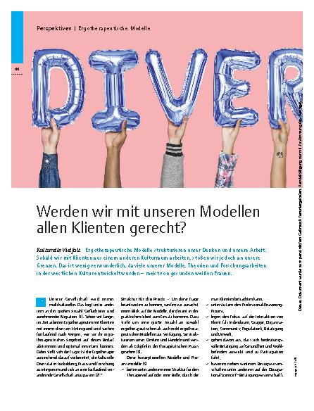 Vorschauseite 1: Werden wir mit unseren Modellen allen Klienten gerecht? – Kulturelle Vielfalt