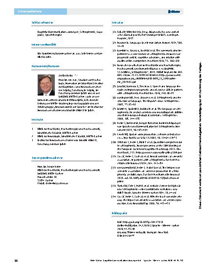 Vorschauseite 4: Kognitive Kommunikationsstörungen bei Schizophrenie und ihre Relevanz für die Logopädie/Sprachtherapie