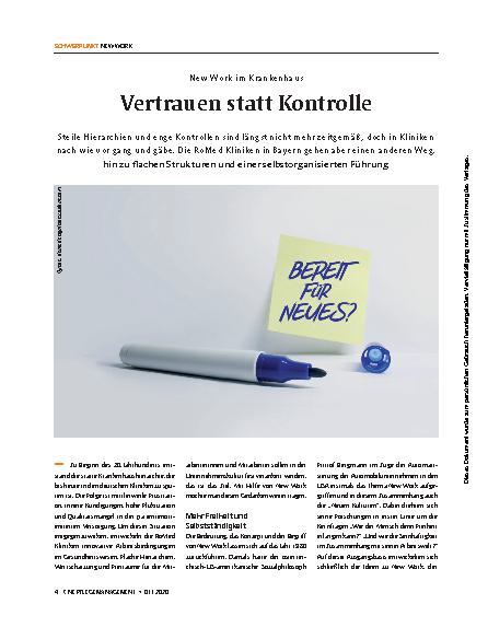Vorschauseite 1: Vertrauen statt Kontrolle