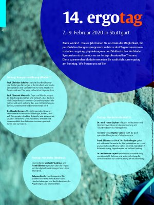Vorschauseite 1: 14. ergotag 7.–9. Februar 2020 in Stuttgart – Team works!