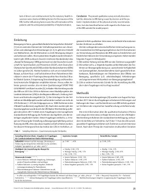Vorschauseite 2: Evaluation des Modellprojektes „Rezept für Bewegung“ in Baden-Württemberg mittels explorativer qualitativer Befragung