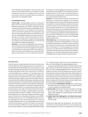 Vorschauseite 2: Individual-Level Linkage of Primary and Secondary Data from Three Sources for Comprehensive Analyses of Low Birthweight Effects