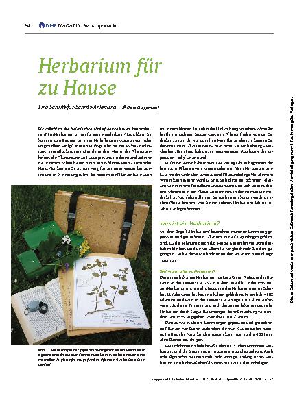 Vorschauseite 1: Herbarium für zu Hause