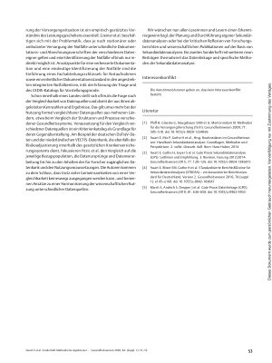 Vorschauseite 3: Sonderheft Methodische Aspekte der Sekundärdatenanalyse