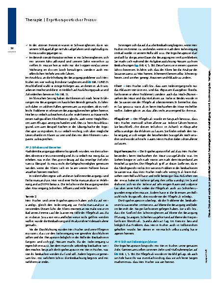 Vorschauseite 3: Der betätigungszentrierte ergotherapeutische Prozess – CPPF anhand eines Fallbeispiels