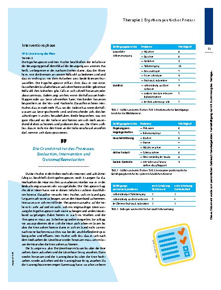 Vorschauseite 4: Der betätigungszentrierte ergotherapeutische Prozess – CPPF anhand eines Fallbeispiels