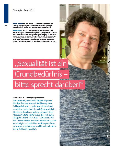 Vorschauseite 1: „Sexualität ist ein Grundbedürfnis – bitte sprecht darüber!“ – Sexualität als Betätigungsanliegen