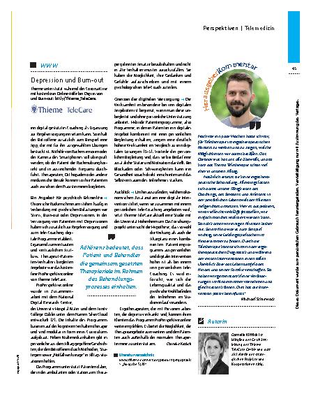 Vorschauseite 2: Digital begleitet – Telemedizin
