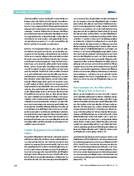 Vorschauseite 3: Pandemie trifft Pflegenotstand