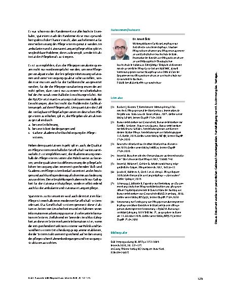 Vorschauseite 4: Pandemie trifft Pflegenotstand
