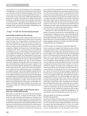 Vorschauseite 4: Die Pandemiekatastrophe aus katastrophenrechtlicher und -medizinischer Sicht