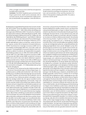 Vorschauseite 2: Bevölkerungsbezogene psychische Gesundheit als Schlüsselfaktor im Umgang mit COVID-19