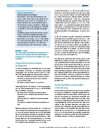 Vorschauseite 3: Unterstützte Kommunikation – individualisiertes, multimodales Realisieren von Kommunikation