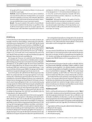 Vorschauseite 2: Qualität der Versorgung beatmeter Menschen in der außerstationären Intensivpflege in Deutschland: Ein Scoping Review