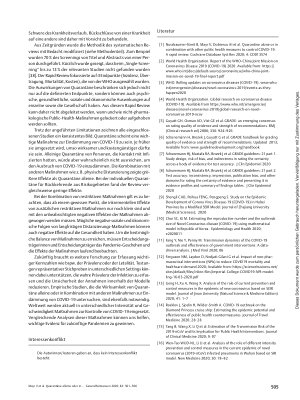 Vorschauseite 5: Quarantäne alleine oder in Kombination mit weiteren Public-Health-Maßnahmen zur Eindämmung der COVID-19 Pandemie: Ein Cochrane Rapid Review