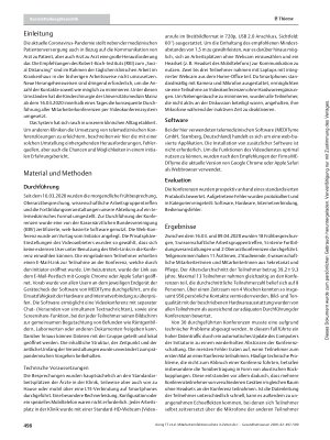 Vorschauseite 2: Mitarbeiterinfektionsschutz in Zeiten der Coronavirus-Pandemie: Die akute Implementierung von telemedizinischen Mitarbeiterkonferenzen „von Null auf Hundert“