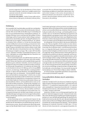 Vorschauseite 2: Workshop Gesundheitsgefährdung durch langes Sitzen am Arbeitsplatz – Teil I wissenschaftliche Perspektiven