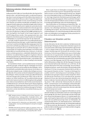 Vorschauseite 4: Workshop Gesundheitsgefährdung durch langes Sitzen am Arbeitsplatz – Teil I wissenschaftliche Perspektiven