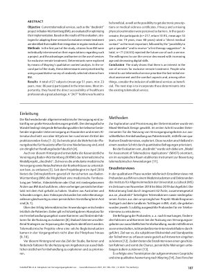 Vorschauseite 2: Akzeptanz von Versorgungsangeboten zur ausschließlichen Fernbehandlung am Beispiel des telemedizinischen Modellprojekts „docdirekt“: ein Mixed-Methods Design
