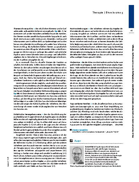 Vorschauseite 4: Austausch zu Autismus – Psychoedukative Elterngruppen