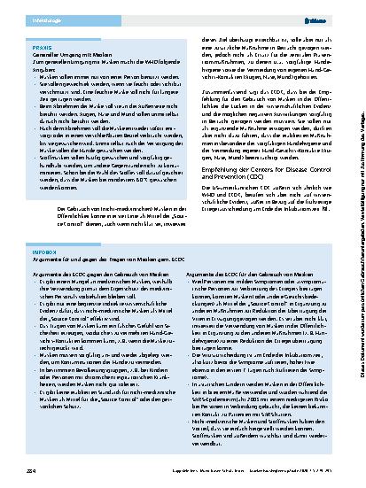 Vorschauseite 6: Mund-Nasen-Schutz in der Öffentlichkeit: Keine Hinweise für eine Wirksamkeit