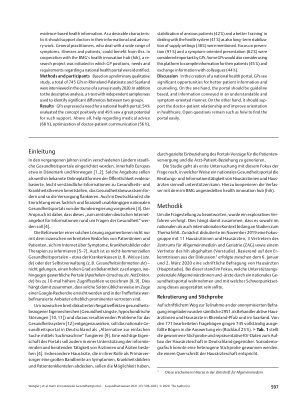 Vorschauseite 2: Kann ein nationales Gesundheitsportal die Primärversorgung unterstützen? – Ergebnisse einer Befragungsstudie unter Hausärzten