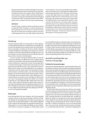 Vorschauseite 2: Contact-Tracing-Apps als unterstützende Maßnahme bei der Kontaktpersonennachverfolgung von COVID-19