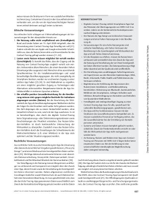Vorschauseite 4: Contact-Tracing-Apps als unterstützende Maßnahme bei der Kontaktpersonennachverfolgung von COVID-19