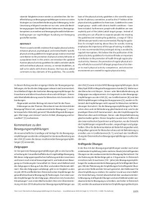 Vorschauseite 2: Österreichische Bewegungsempfehlungen für Erwachsene und ältere Erwachsene ohne und mit Körper-, Sinnesoder Mentalbehinderung sowie für Menschen mit chronischen Erkrankungen