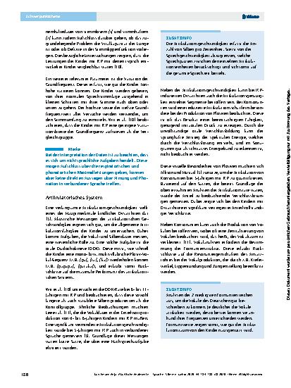 Vorschauseite 3: Akustische Analysen in der Dysarthriediagnostik bei Kindern mit infantiler Zerebralparese: Überblick