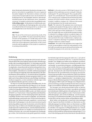 Vorschauseite 2: Verbleib der Absolventinnen und Absolventen der Modellstudiengänge in den Gesundheitsfachberufen in Nordrhein-Westfalen: Ergebnisse zu Beschäftigungsmerkmalen und Kompetenzen in d…