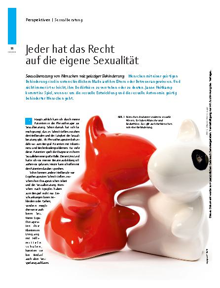 Vorschauseite 1: Jeder hat das Recht auf die eigene Sexualität – Sexualberatung von Menschen mit geistiger Behinderung