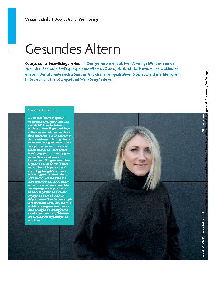 Vorschauseite 1: Gesundes Altern – Occupational Well-Being im Alter