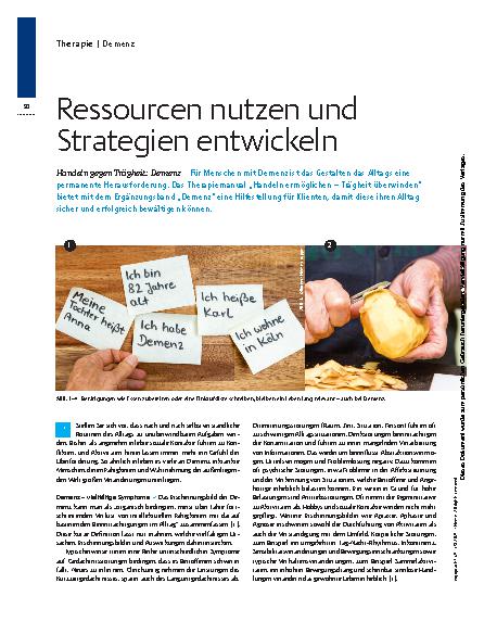 Vorschauseite 1: Ressourcen nutzen und Strategien entwickeln – Handeln gegen Trägheit: Demenz